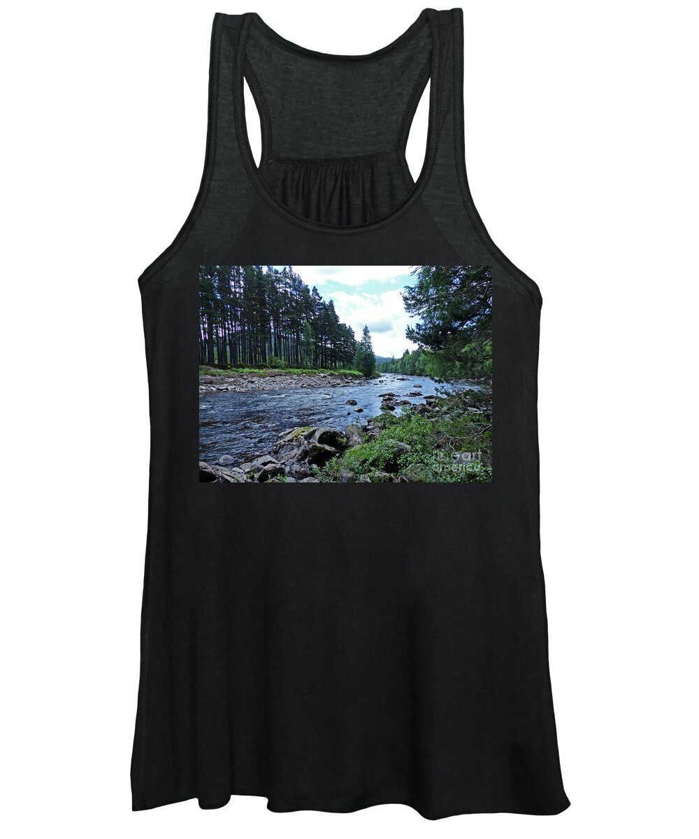River Dee Women's Tank Top featuring the photograph River Dee in Summer - Scotland by Phil Banks