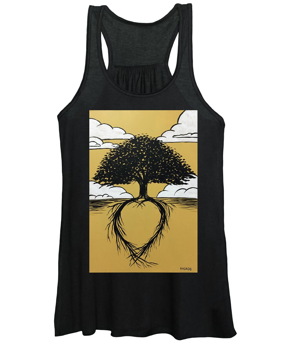 Surreal Women's Tank Top featuring the painting Rooted in Love by Nathan Rhoads