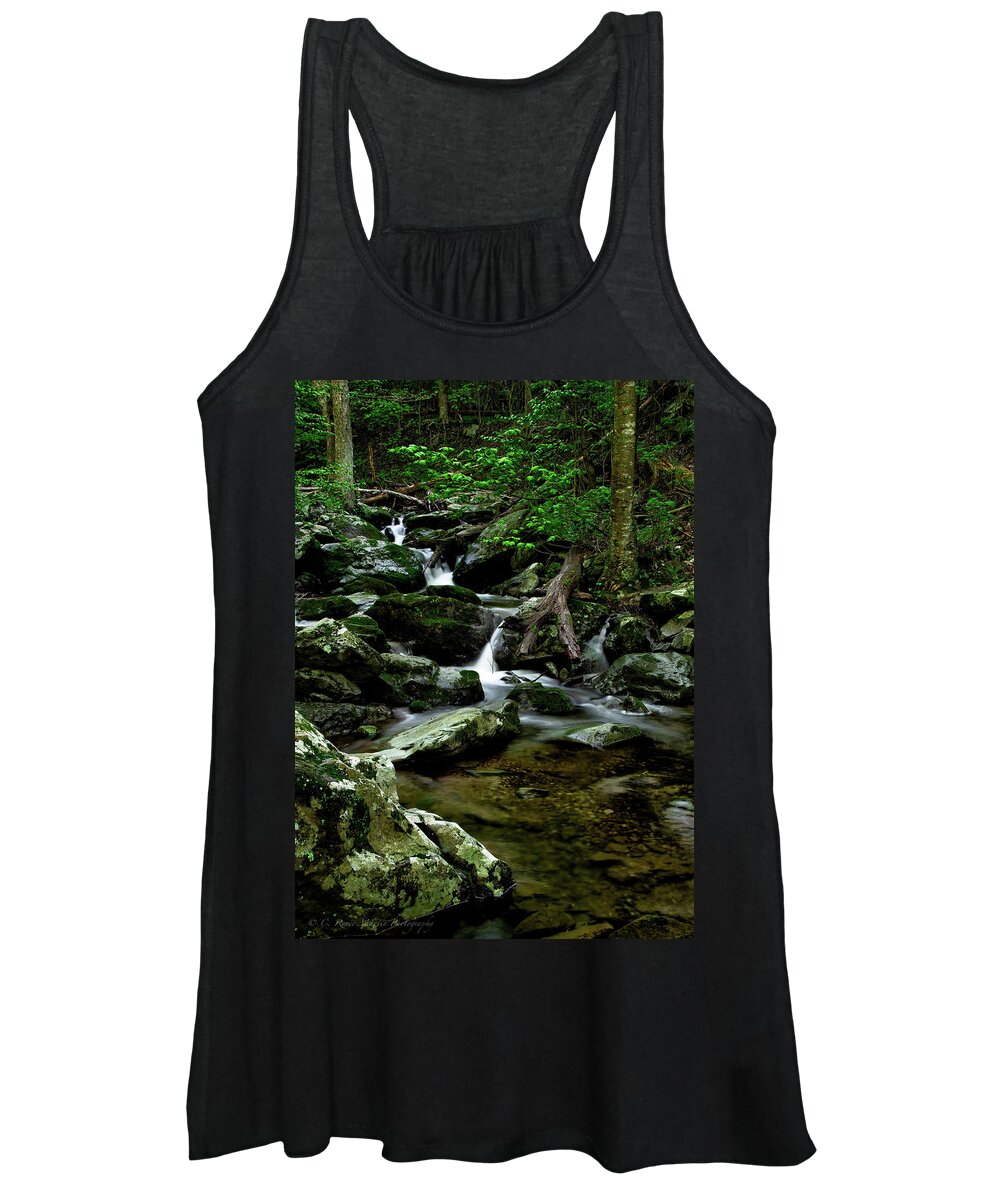 Shenandoah National Park Women's Tank Top featuring the photograph Rose River by C Renee Martin