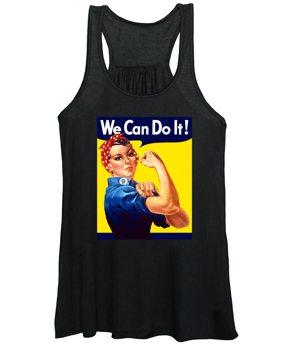 Rosie The Riveter Women's Tank Top featuring the painting Rosie The Rivetor by War Is Hell Store