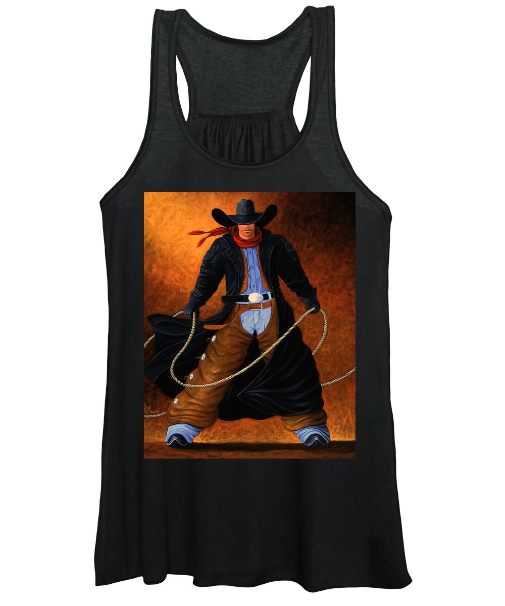 Cowgirl Women's Tank Top featuring the painting Rowdy by Lance Headlee