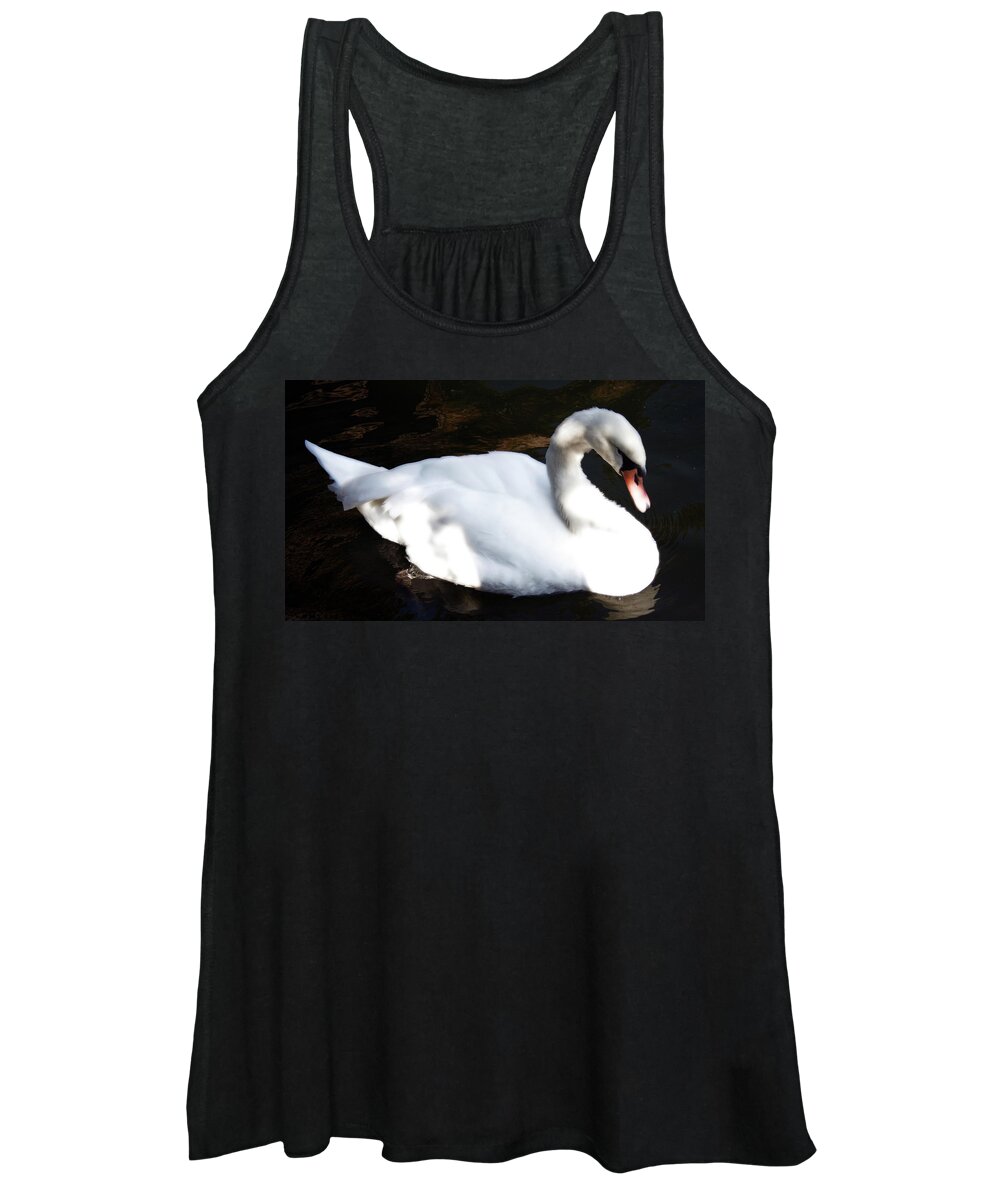 Swan Women's Tank Top featuring the photograph Royal Swan by La Dolce Vita
