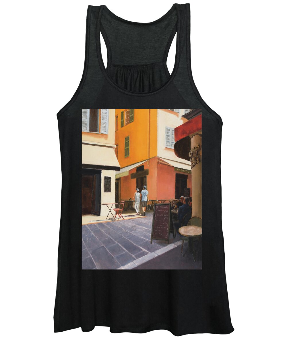 Nice Women's Tank Top featuring the painting Rue en Nice by Tate Hamilton