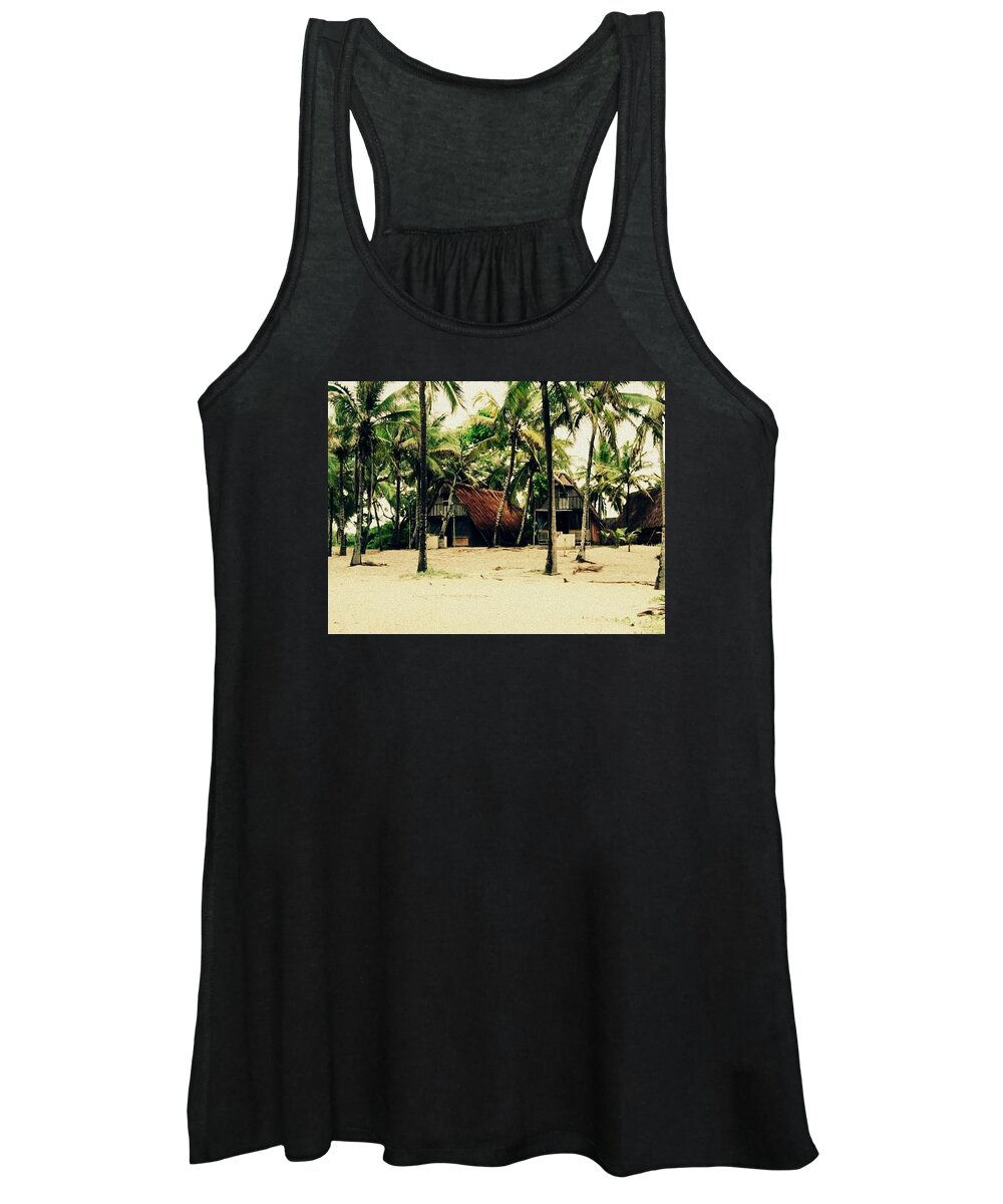 White Women's Tank Top featuring the photograph Sandy Beaches by Mellisa Lockyer