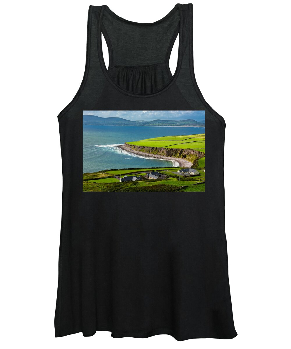 Ireland Women's Tank Top featuring the photograph Settlement at the Coast of Ireland by Andreas Berthold