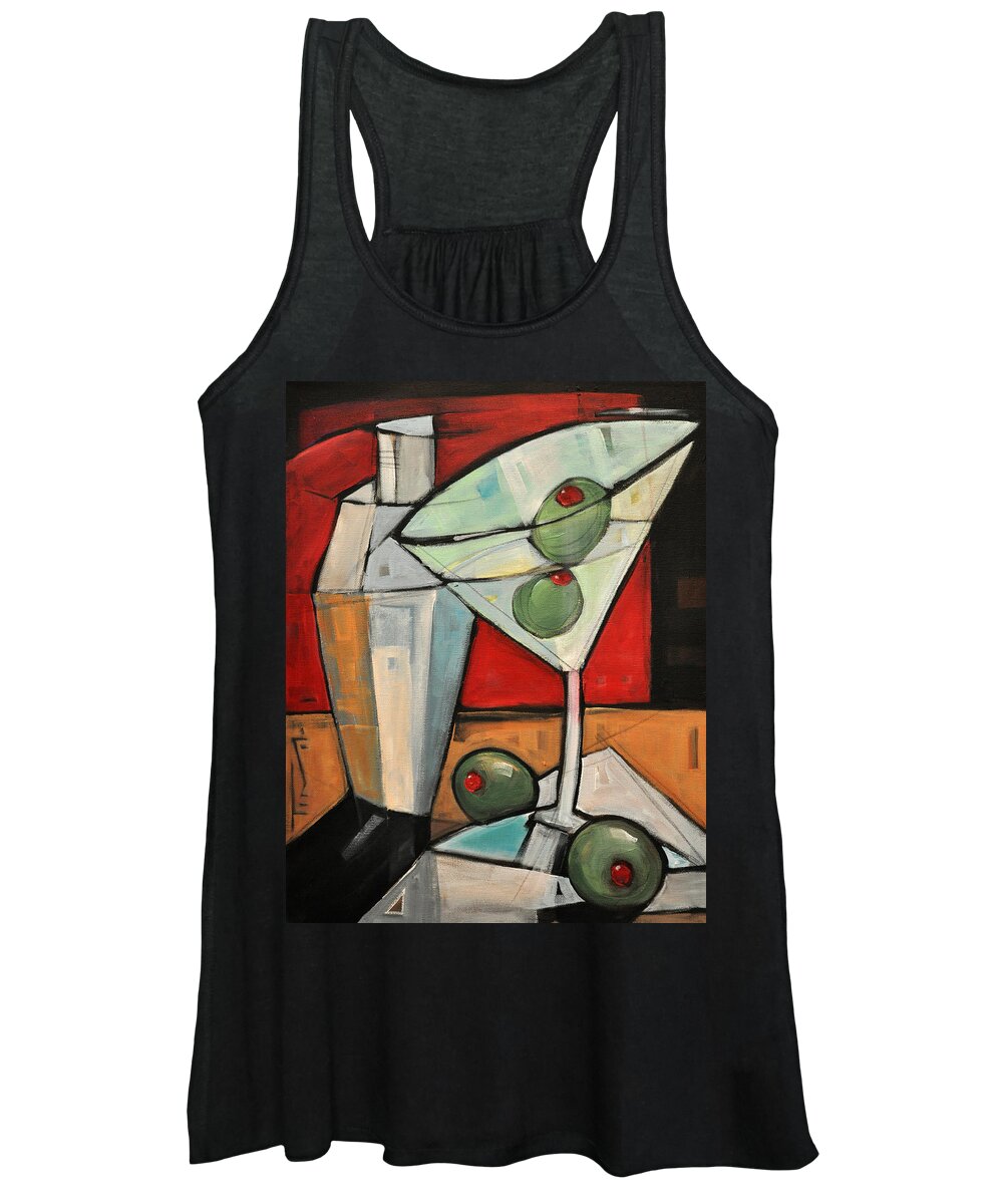 Martini Women's Tank Top featuring the painting Shaken Not Stirred by Tim Nyberg