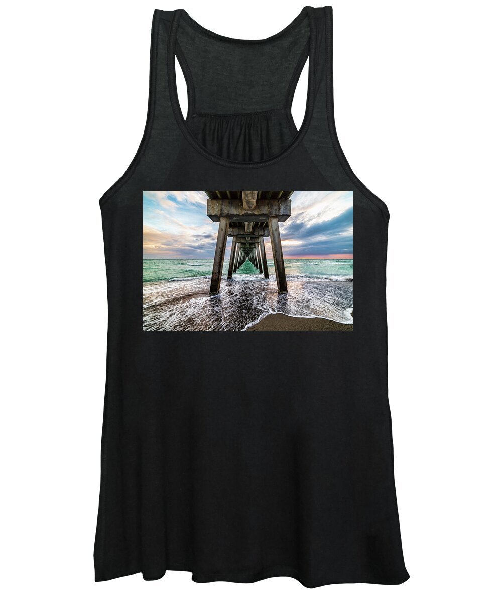 Florida Women's Tank Top featuring the photograph Sharky's Pier by Joe Holley