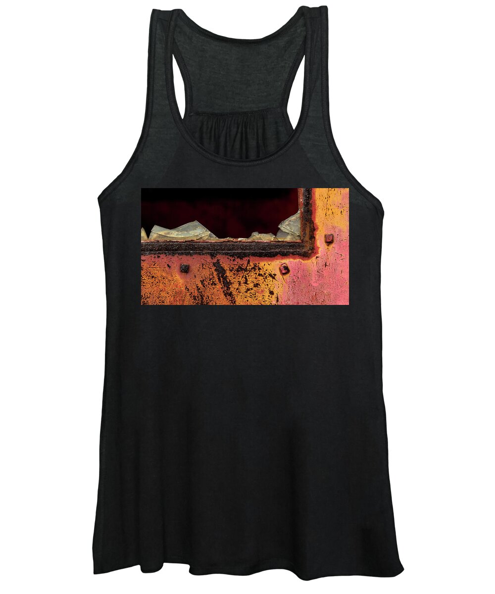 Shattered Window Women's Tank Top featuring the photograph Shattered by Holly Ross