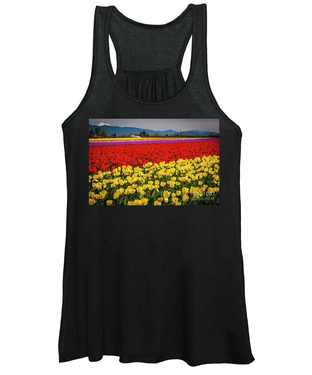 Tulips Women's Tank Top featuring the photograph Skagit Valley Tulips by Sal Ahmed