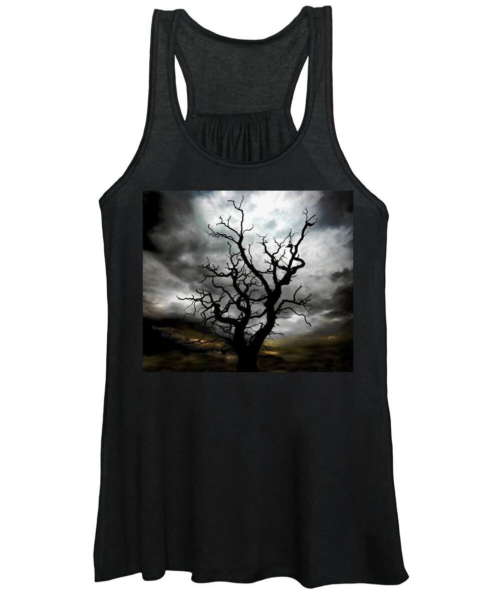 Tree Women's Tank Top featuring the photograph Skeletal Tree by Meirion Matthias