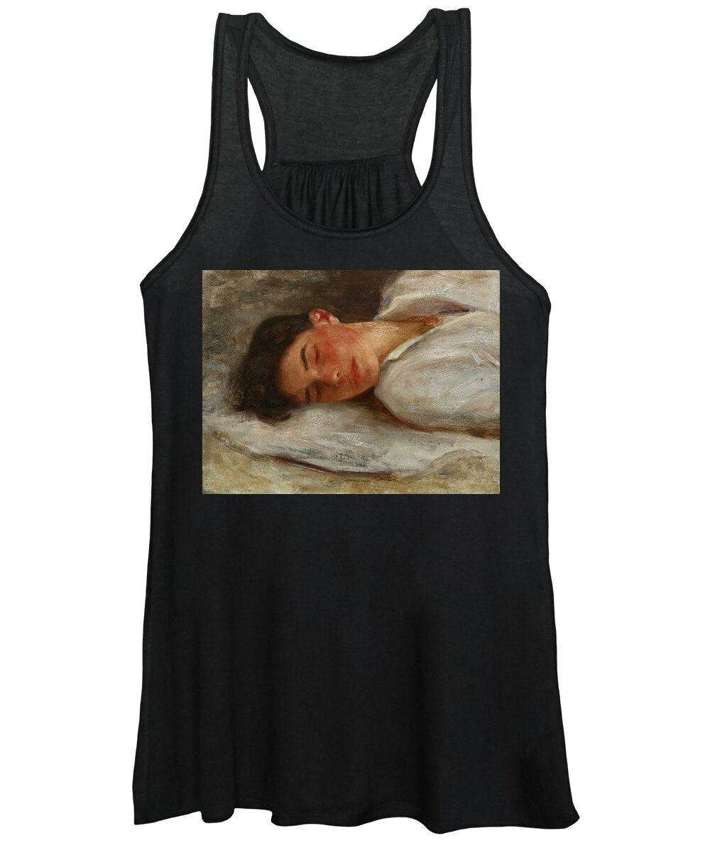 Sketch Women's Tank Top featuring the painting Sketch for Summer Dreams by Henry Scott Tuke