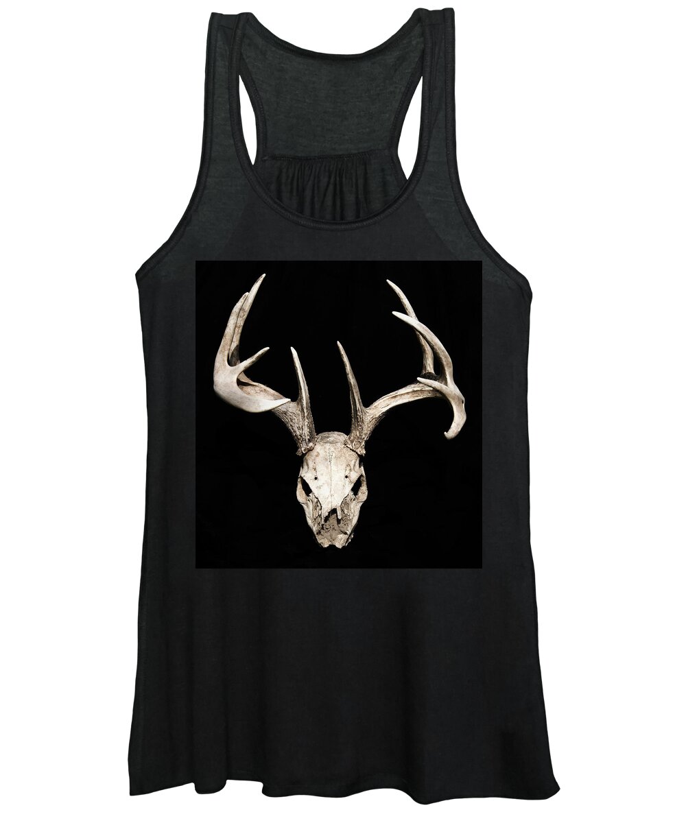 White Tail Women's Tank Top featuring the photograph Skull and Rack by Michael Hall