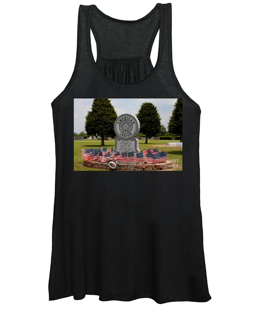 Veterans Women's Tank Top featuring the photograph Small Town Tribute by Toni Hopper