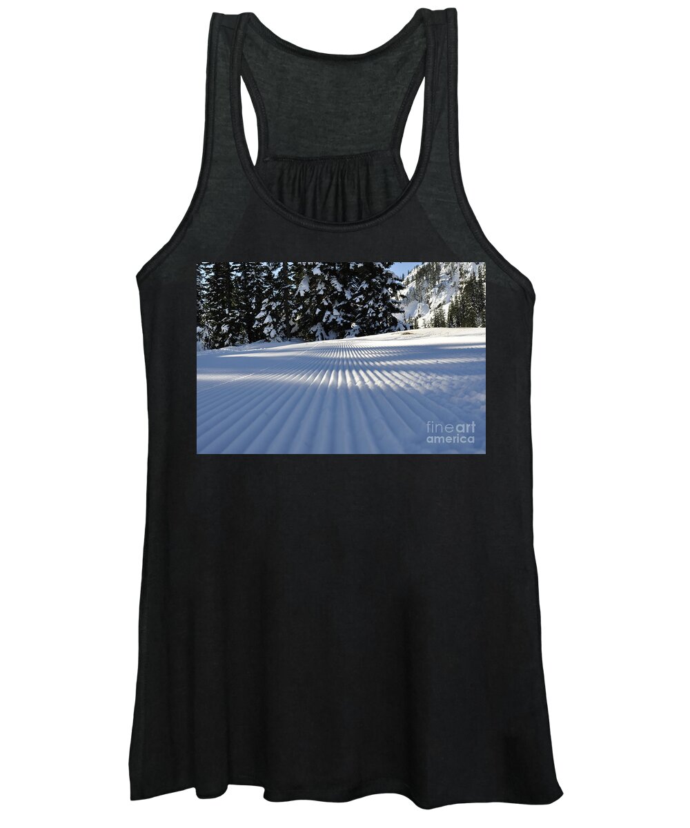 Clay Women's Tank Top featuring the photograph Snow is Groovy Man by Clayton Bruster
