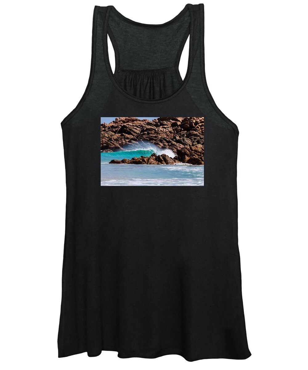 Wave Women's Tank Top featuring the photograph Solitude by Mik Rowlands