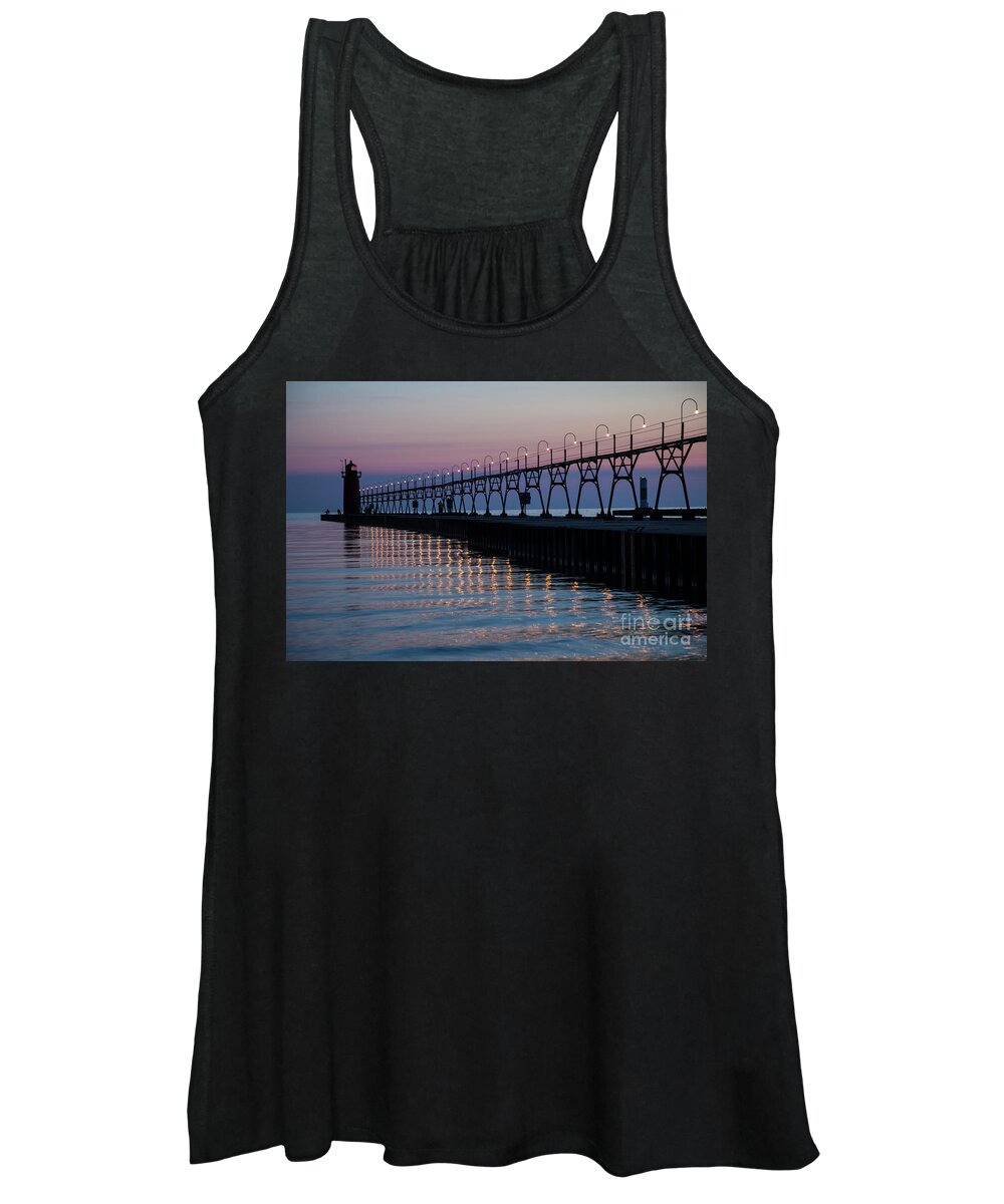 South Haven Women's Tank Top featuring the photograph South Haven Lighthouse by Timothy Johnson
