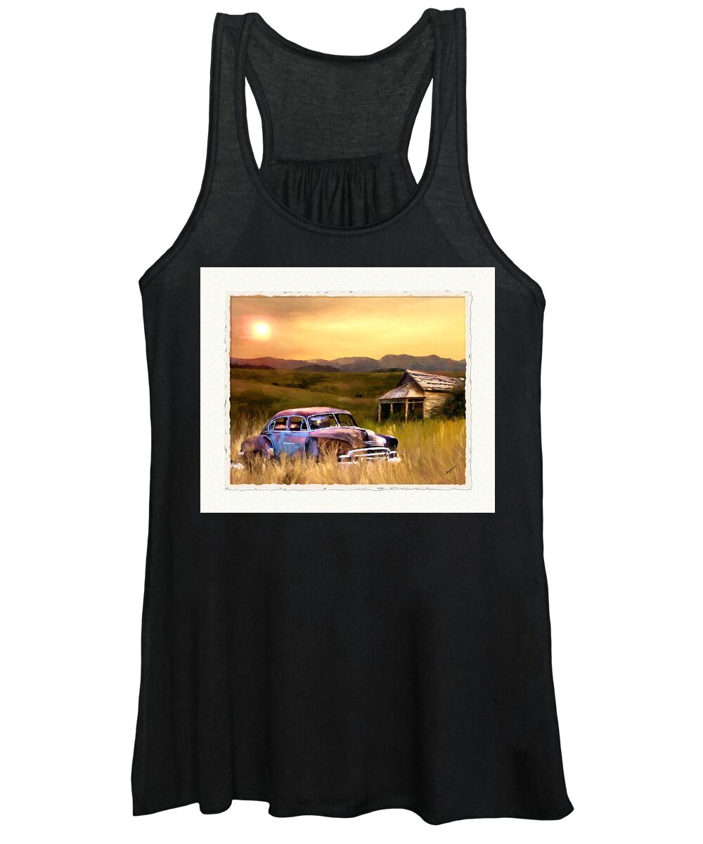 Old Women's Tank Top featuring the painting Spent by Susan Kinney
