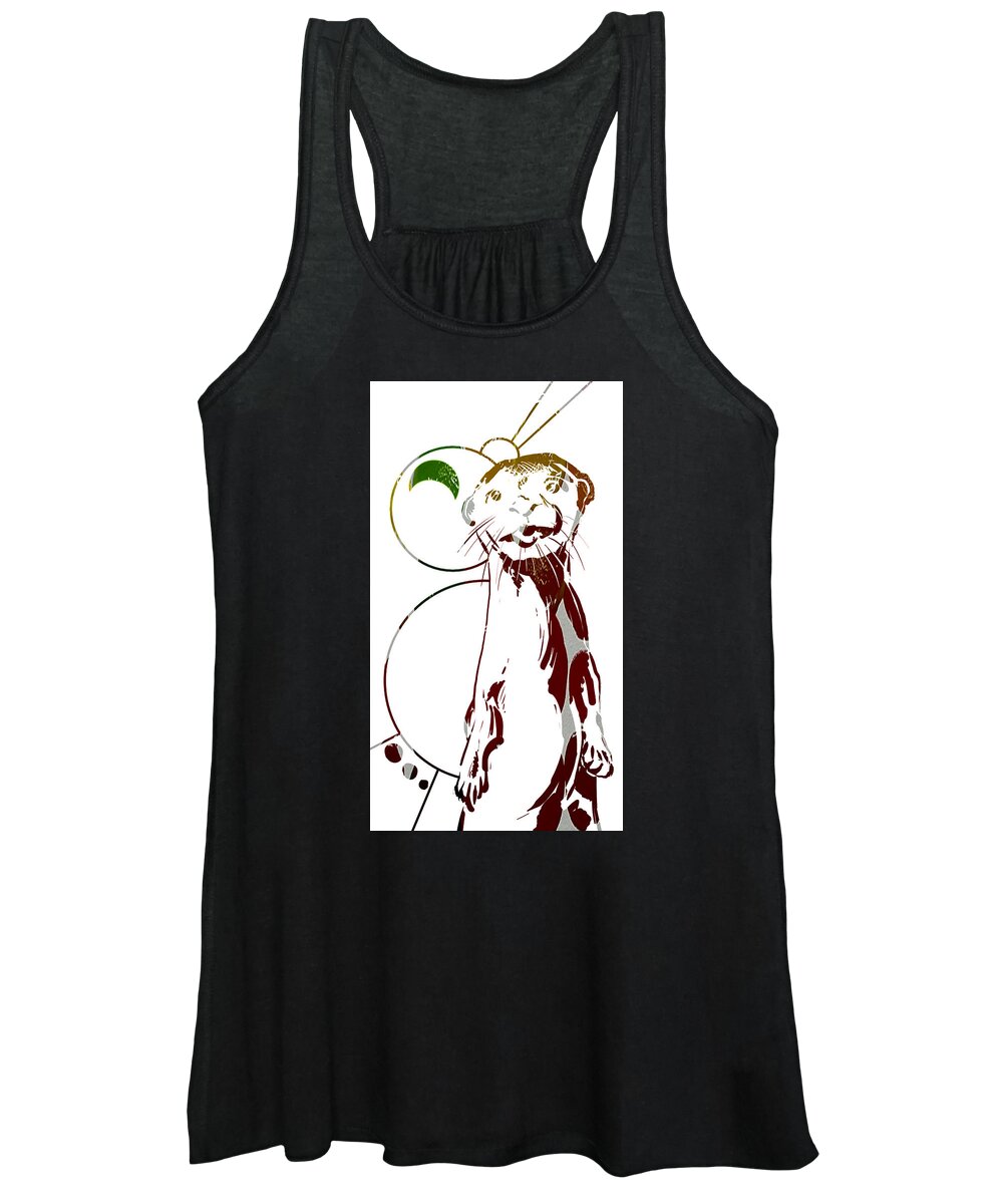  Women's Tank Top featuring the painting Spirit Animal . Otter by John Gholson