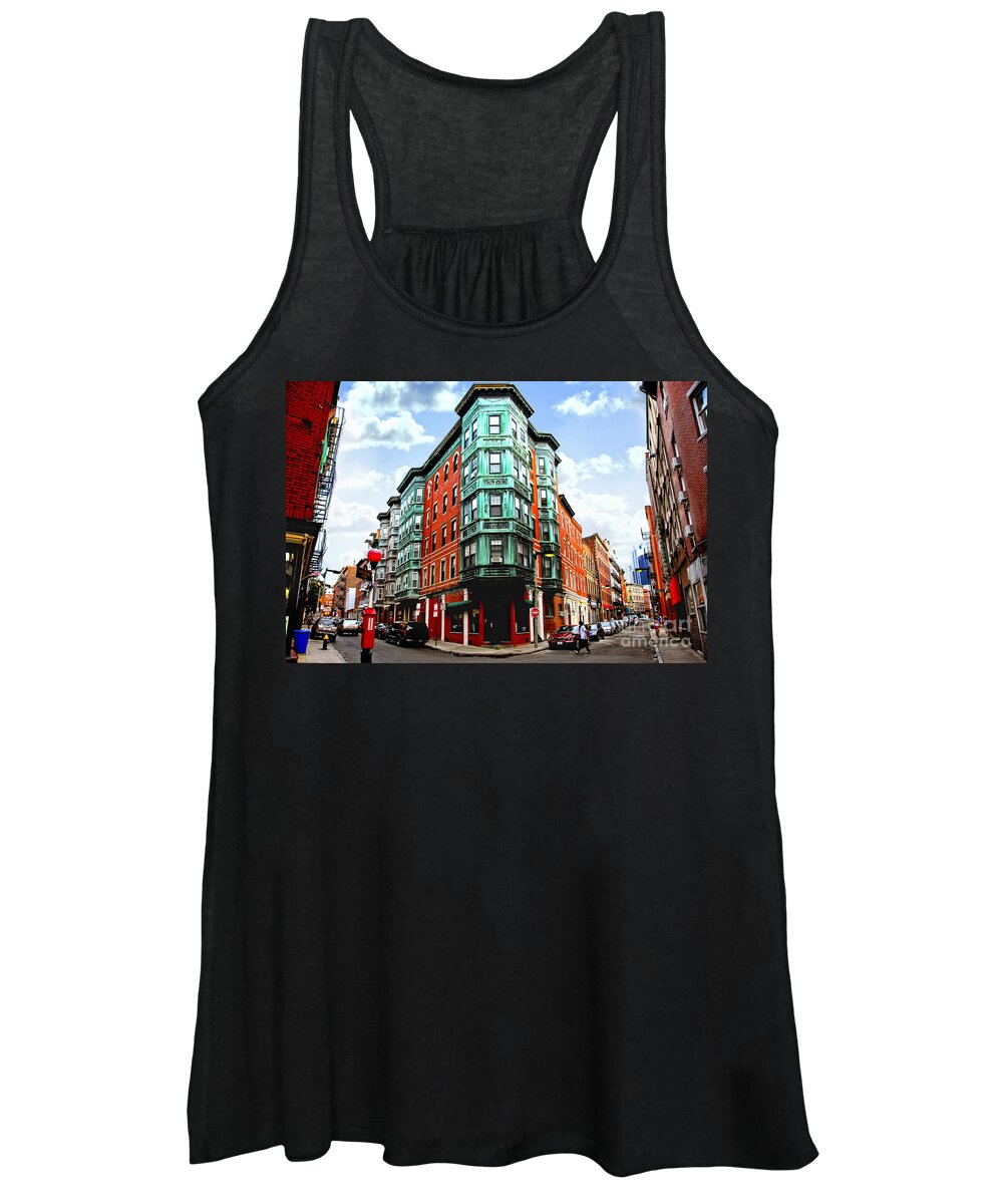 House Women's Tank Top featuring the photograph Square in old Boston by Elena Elisseeva