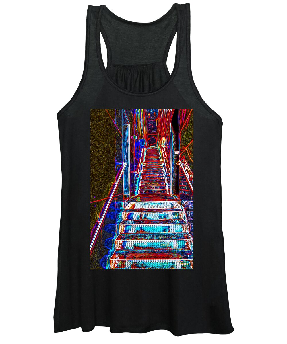 Stairway Women's Tank Top featuring the photograph Stairway to Bliss by Phil Cardamone