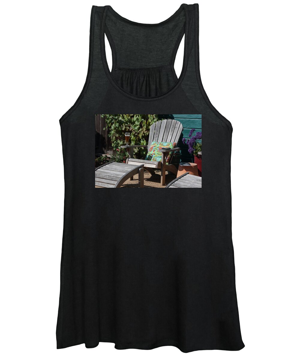 Photograph Women's Tank Top featuring the photograph Stick Your Feet Up and Rest A While by Suzanne Gaff