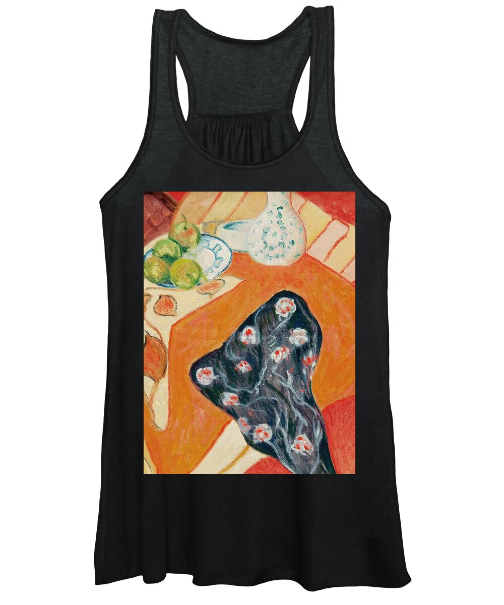 Sill Live Women's Tank Top featuring the painting Still live with red by Pierre Dijk