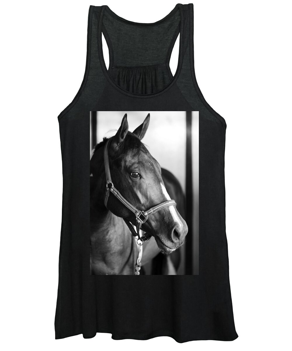 Horse Women's Tank Top featuring the photograph Horse and Stillness by Marilyn Hunt