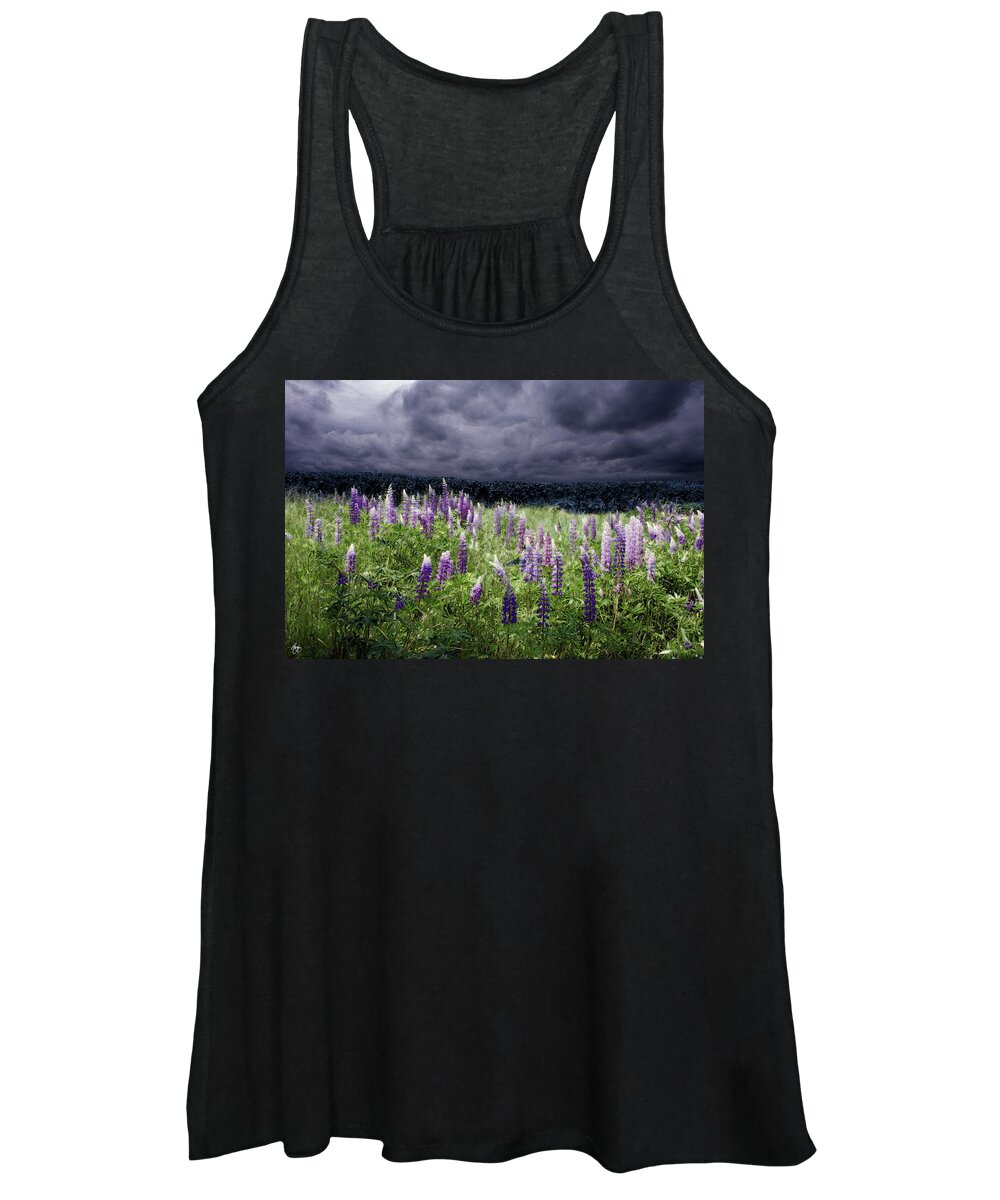 Lupine Women's Tank Top featuring the photograph Storm Over Lupine by Wayne King