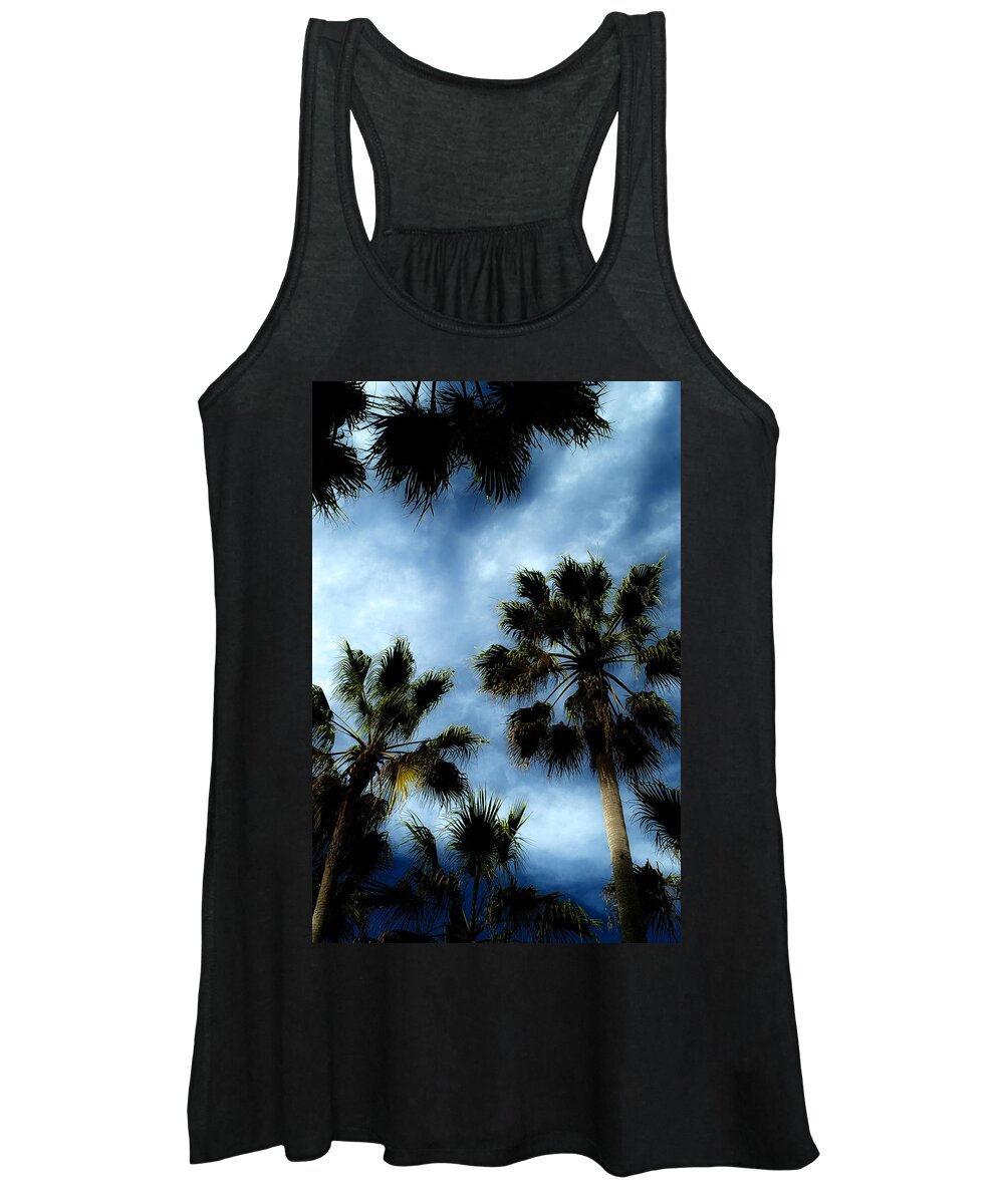 Palm Women's Tank Top featuring the photograph Stormy Palms 2 by David Smith