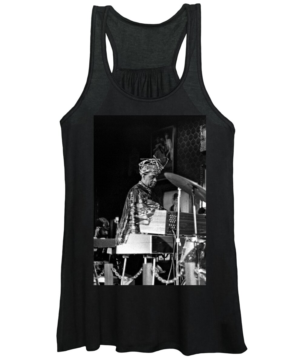 Sun Ra Arkestra At The Red Garter 1970 Nyc Women's Tank Top featuring the photograph Sun Ra 2 by Lee Santa