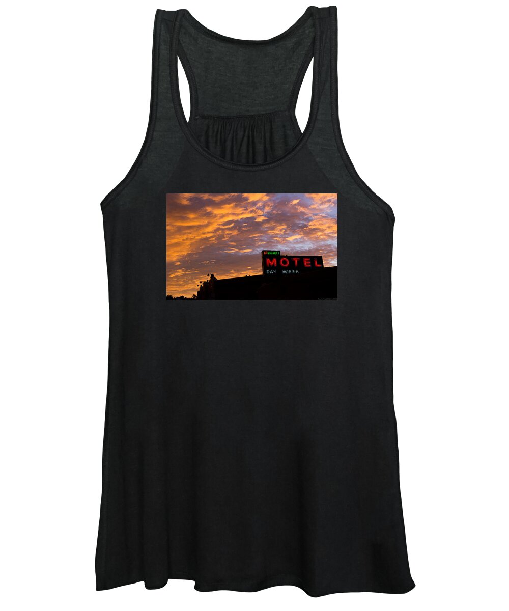 Sunrise Women's Tank Top featuring the photograph Sunrise enters Capitola by Lora Lee Chapman
