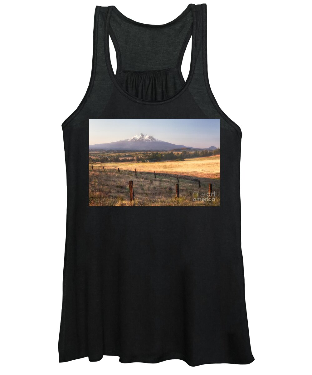 Mount Shasta Women's Tank Top featuring the photograph Sunrise Mount Shasta by Anthony Michael Bonafede