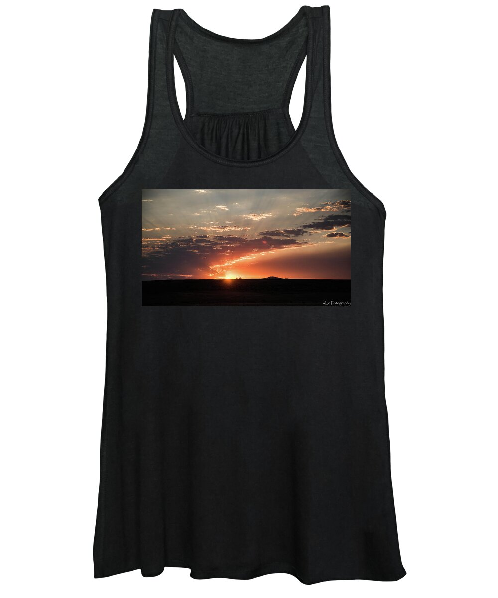  Women's Tank Top featuring the photograph Sunrise Over Moah, UT by Wendy Carrington