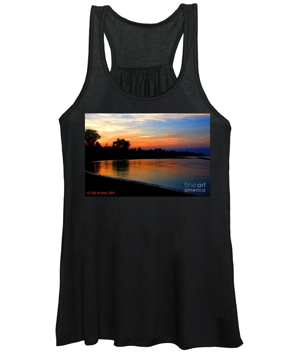 Clay Women's Tank Top featuring the photograph Sunset at Colonial Beach Cove by Clayton Bruster