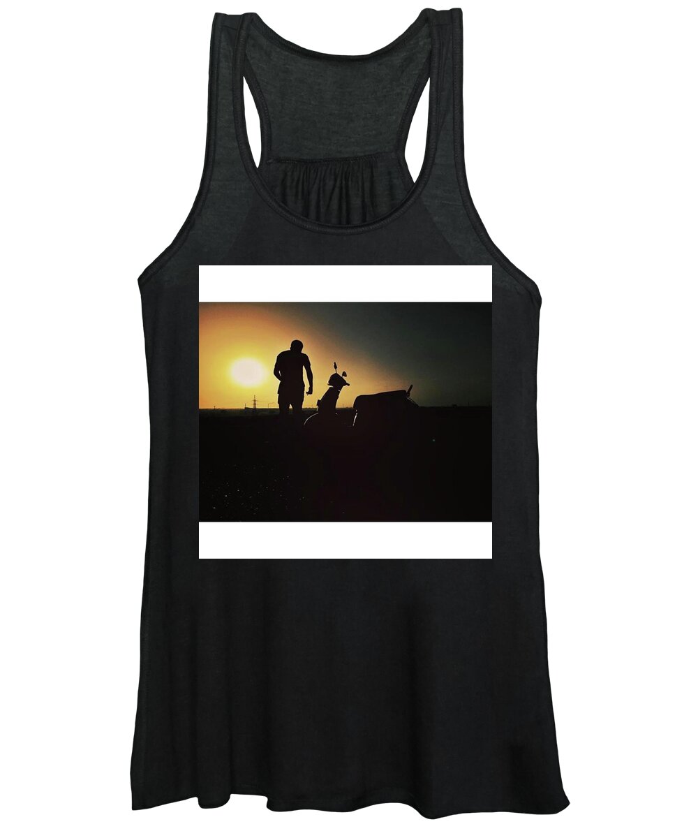  Women's Tank Top featuring the photograph Sunset At Local Dam.
model Courtsey: by Manthan Patel