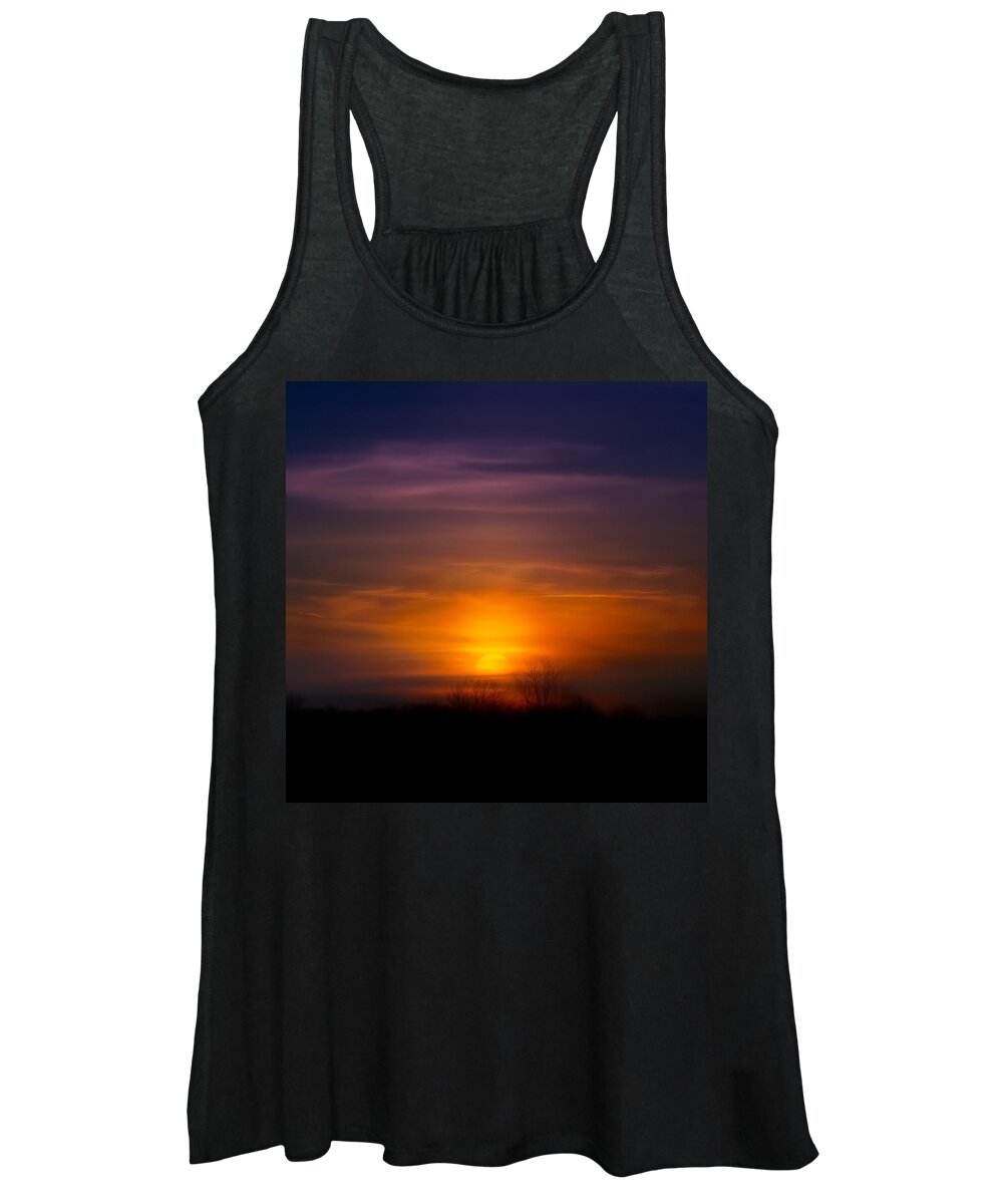 Sunset Women's Tank Top featuring the photograph Sunset over Scuppernong Springs by Scott Norris