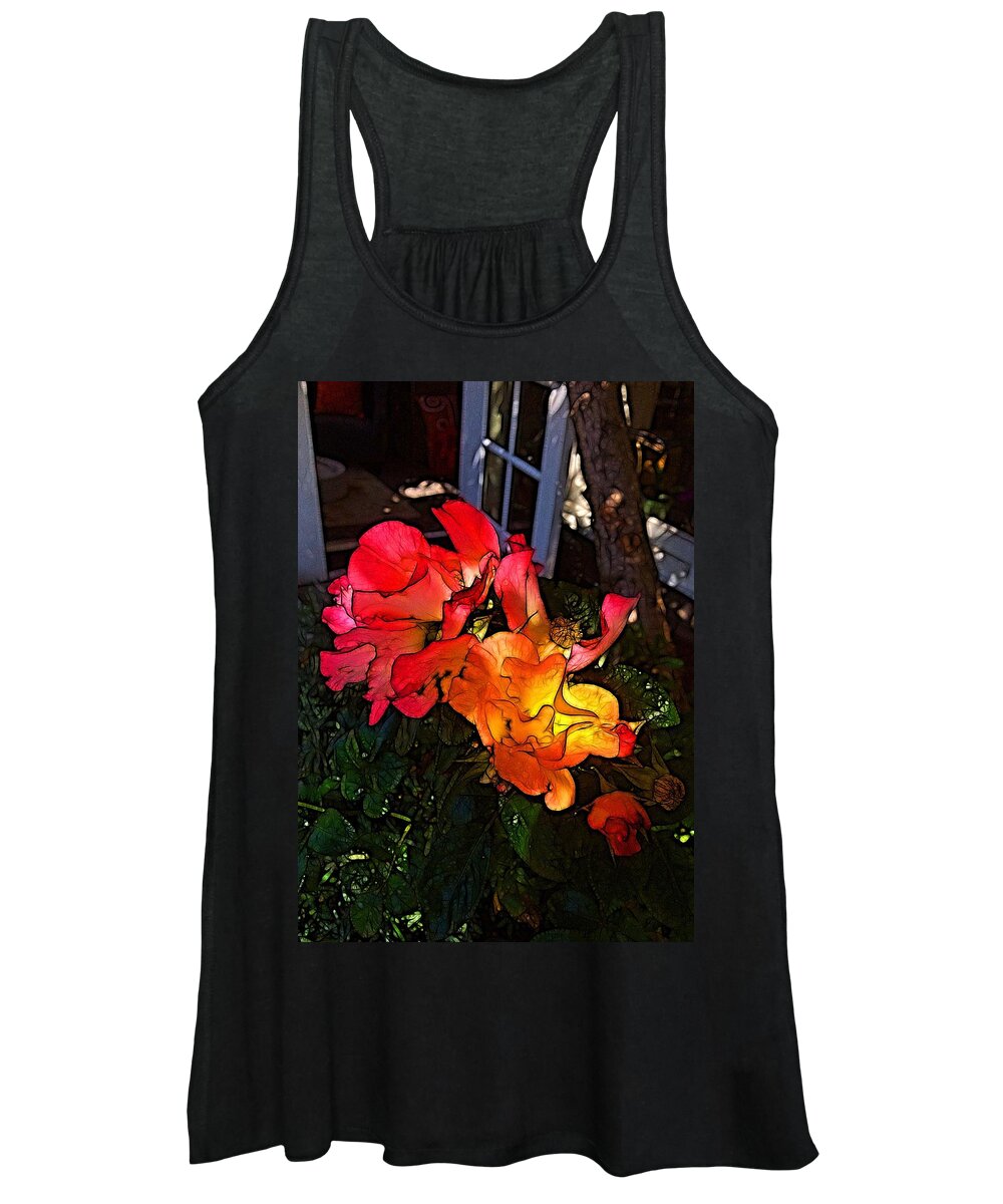 Rose Women's Tank Top featuring the photograph Sunset Rose of California by Nick Heap