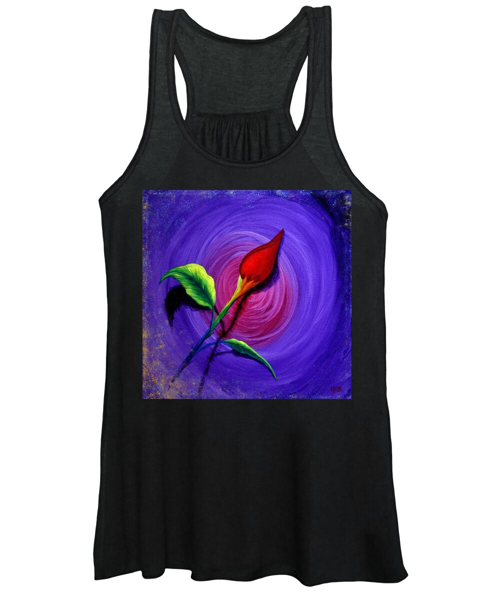Rose Women's Tank Top featuring the painting Tango by M E