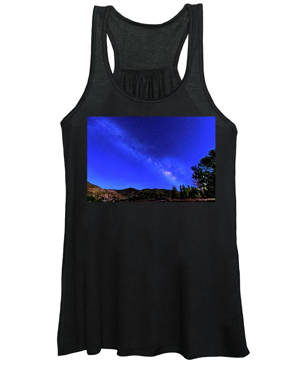 New Mexico Women's Tank Top featuring the photograph Taos Milky Way by Paul LeSage