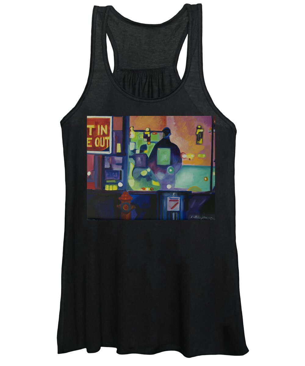 Abstract Women's Tank Top featuring the painting Ten Minutes by Patricia Arroyo