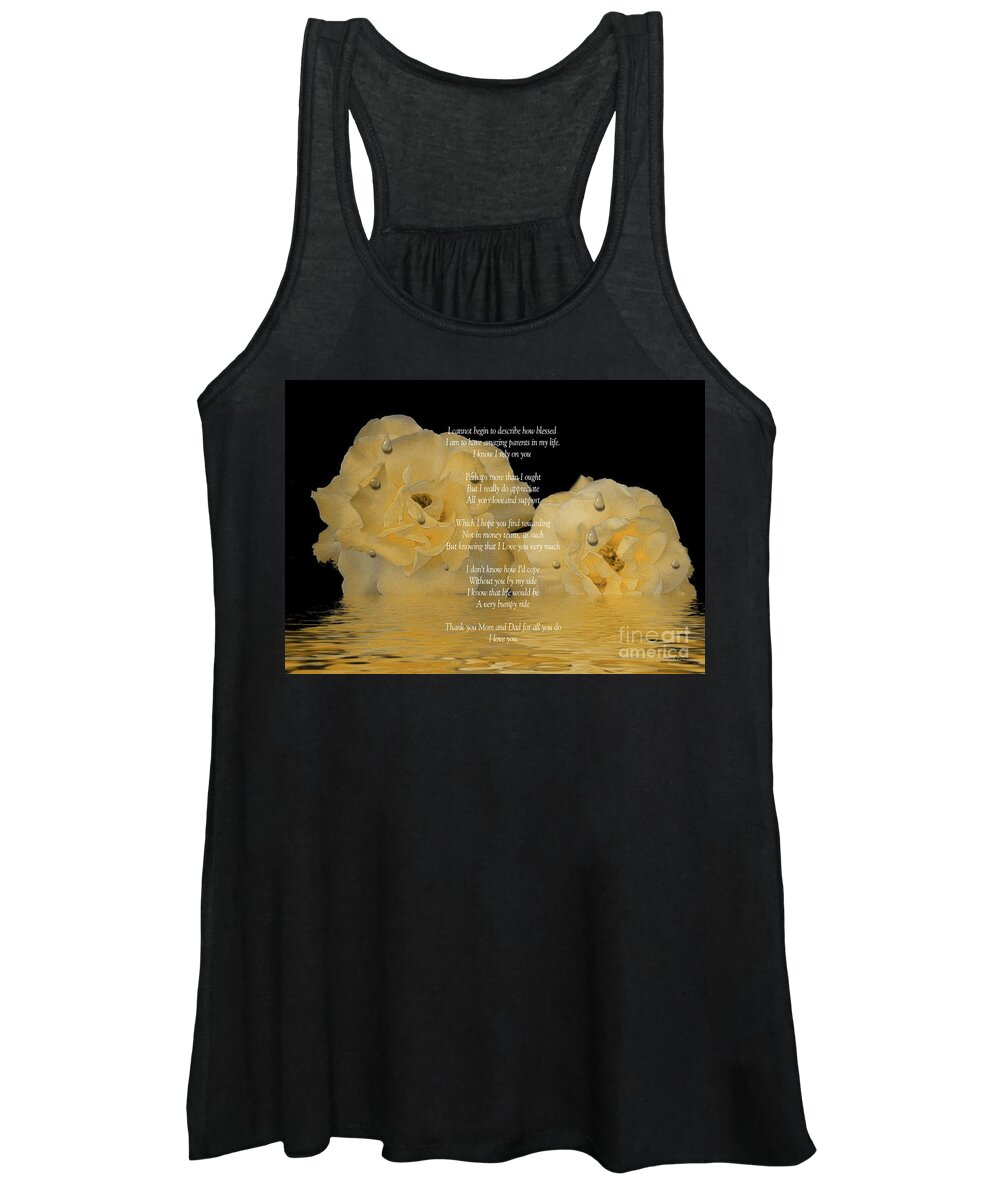 Thank You Women's Tank Top featuring the photograph Thank you Mom and Dad by Wanda-Lynn Searles