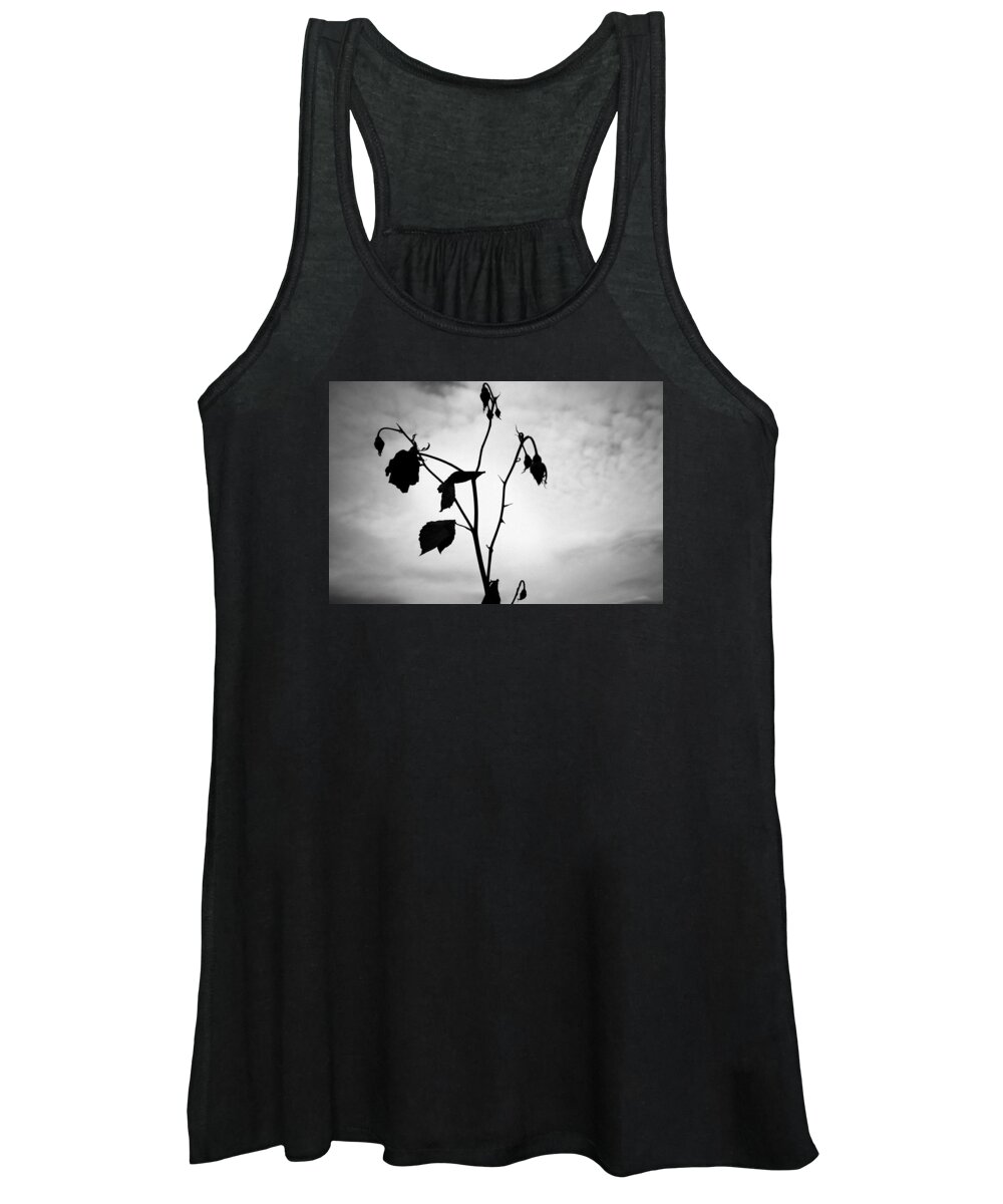  Black Women's Tank Top featuring the photograph The Black Rose by Marcus Karlsson Sall