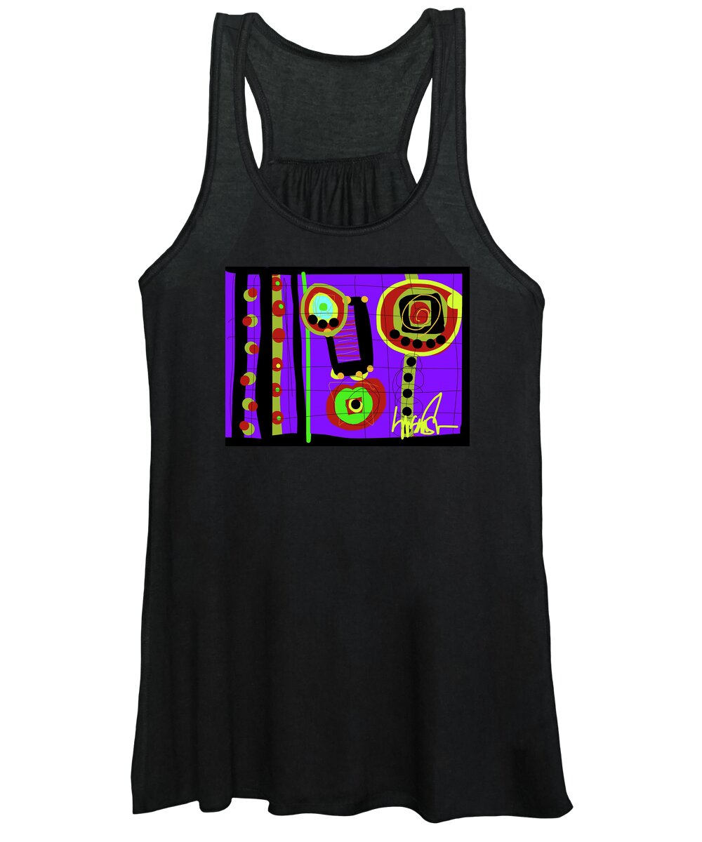 Count Basie Women's Tank Top featuring the digital art The Blessed Man in memoriam of Count Basie by Susan Fielder