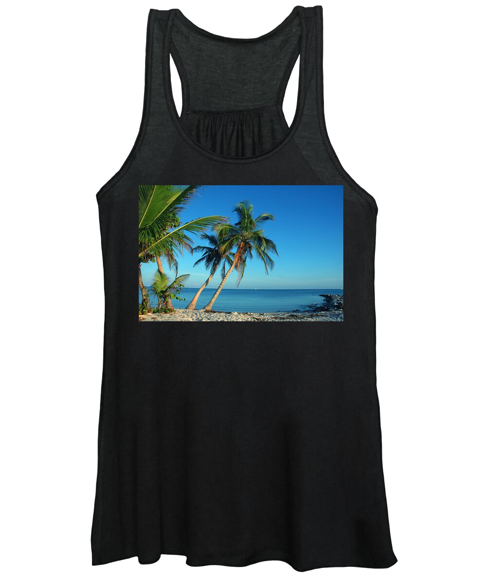 Smathers Beach Women's Tank Top featuring the photograph The blue lagoon by Susanne Van Hulst