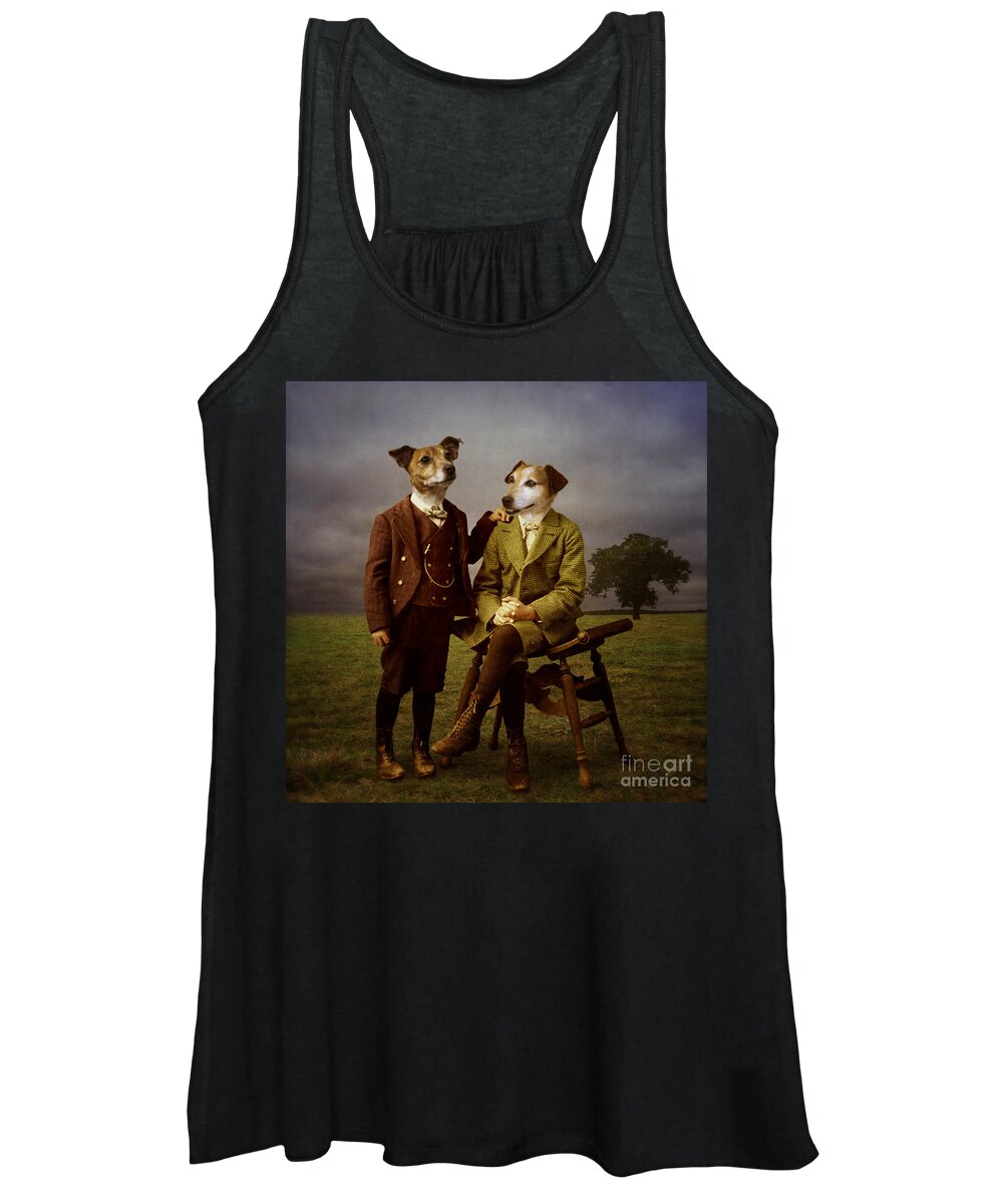 Dog Women's Tank Top featuring the photograph The Brothers by Martine Roch