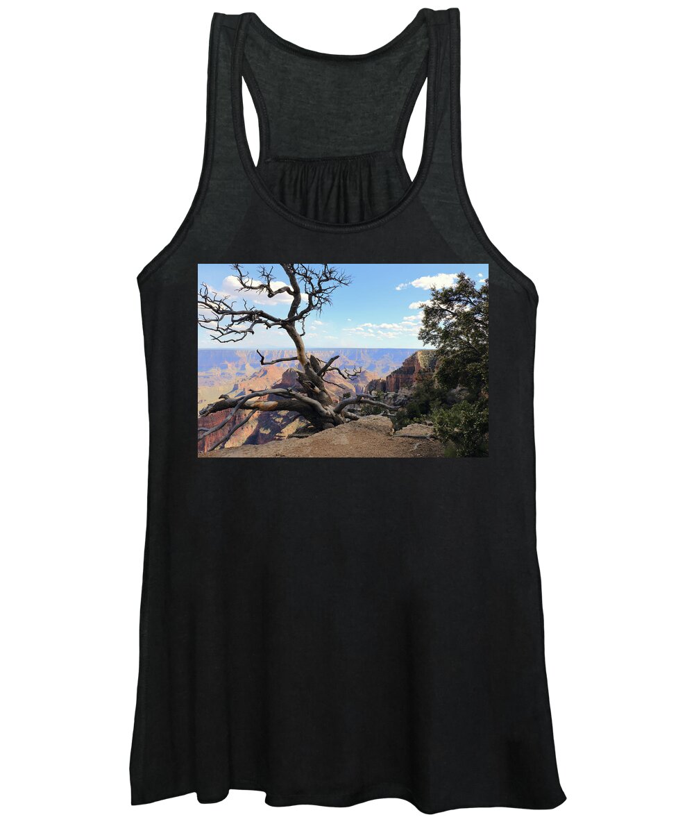 Dead Tree Women's Tank Top featuring the photograph The Canyon's Edge by David Diaz