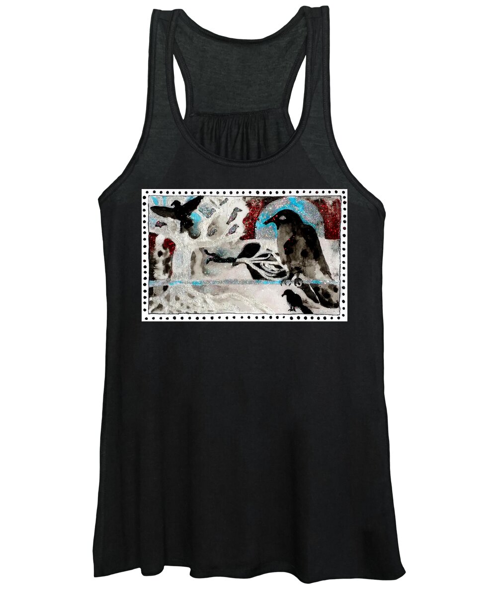 Winter Women's Tank Top featuring the painting The Courage to Arive in Winter by Corey Habbas