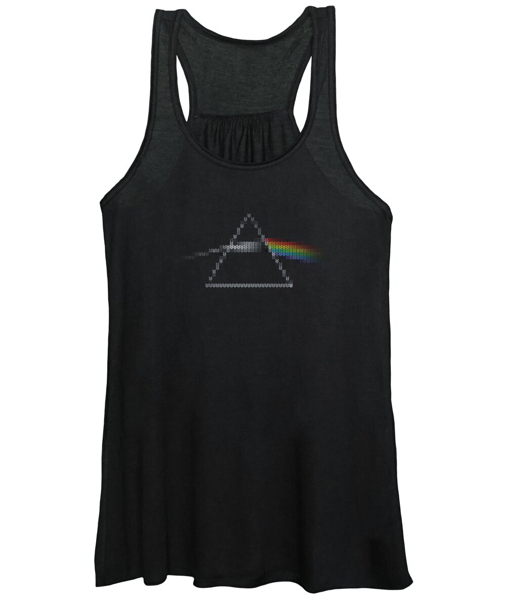 Ugly Christmas Women's Tank Top featuring the digital art The Dark Side of The Ugly Christmas Sweater Cool Dark Side of the Moon Music Parody by Philipp Rietz