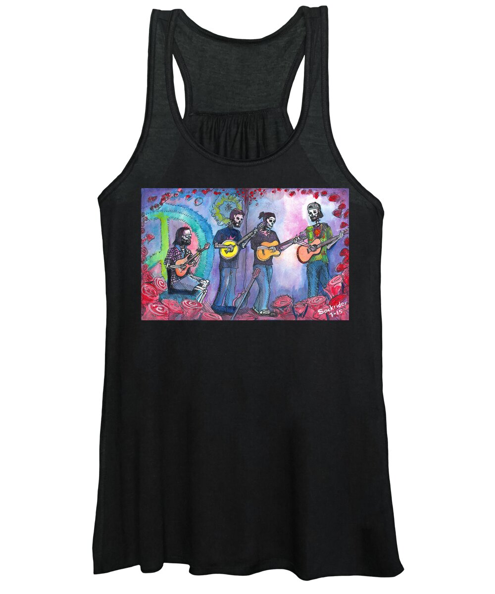 Grass Women's Tank Top featuring the painting The Grass is Dead by David Sockrider