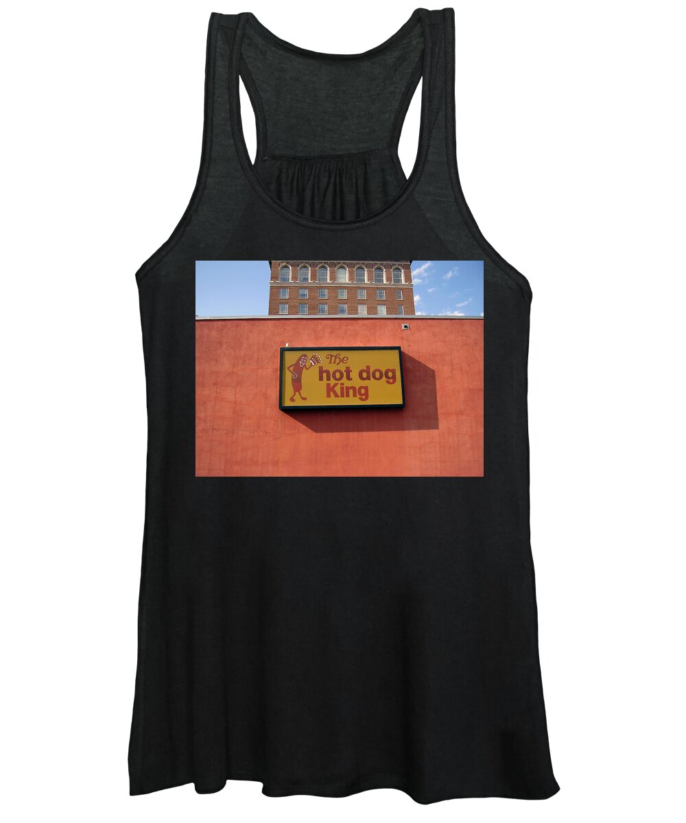 Hot Dog King Women's Tank Top featuring the photograph The Hot Dog King by Flavia Westerwelle